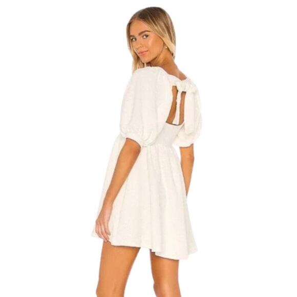 Free People Violet Babydoll Mini Dress in White. New with Tag! Size L. - Picture 3 of 8